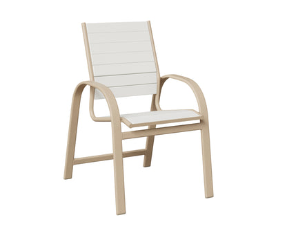 Berlin Gardens Murphy Poly Dining Chair in Luna Multi, White slats