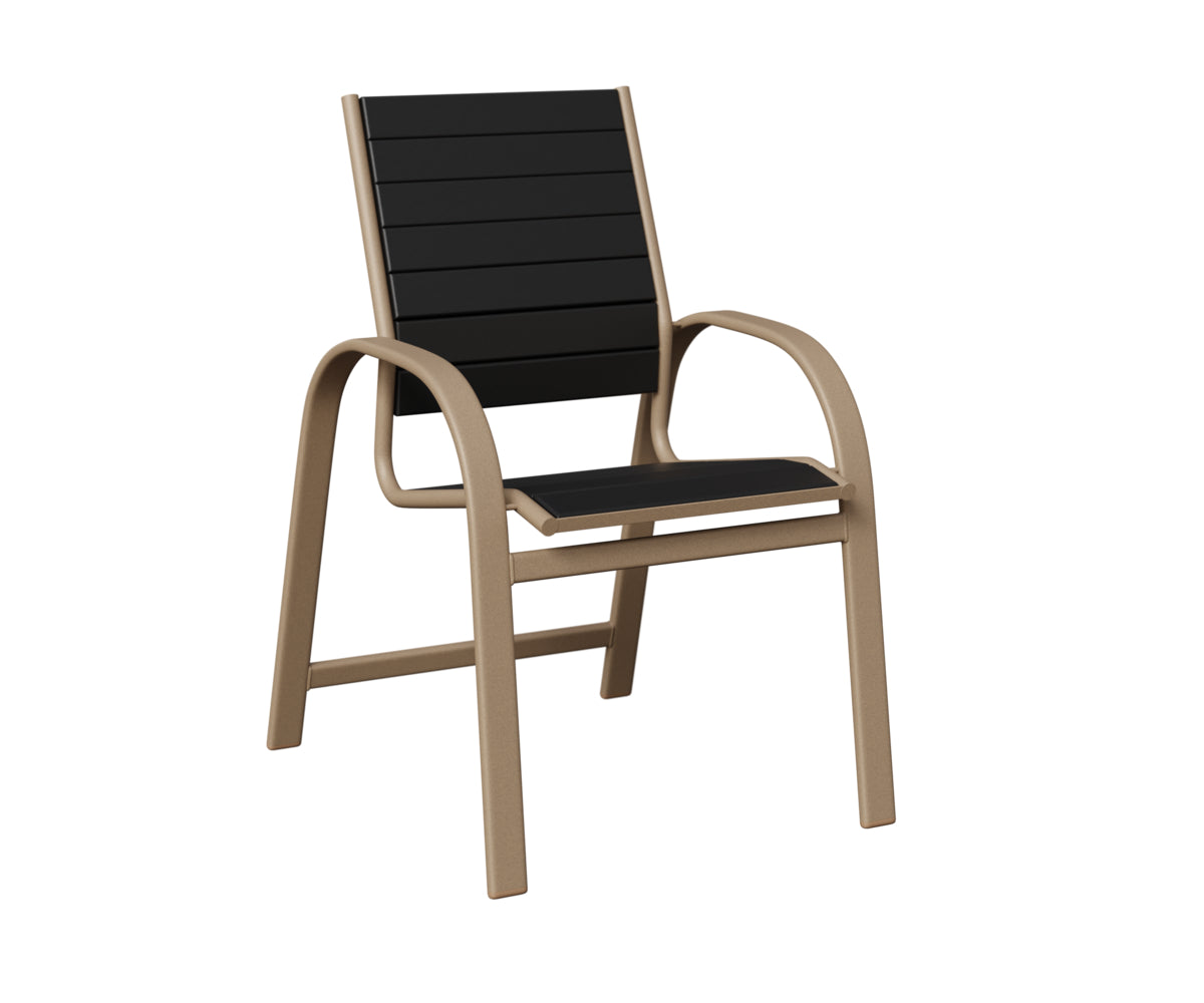 Berlin Gardens Murphy Poly Dining Chair in Oak Wood Vein, Black slats