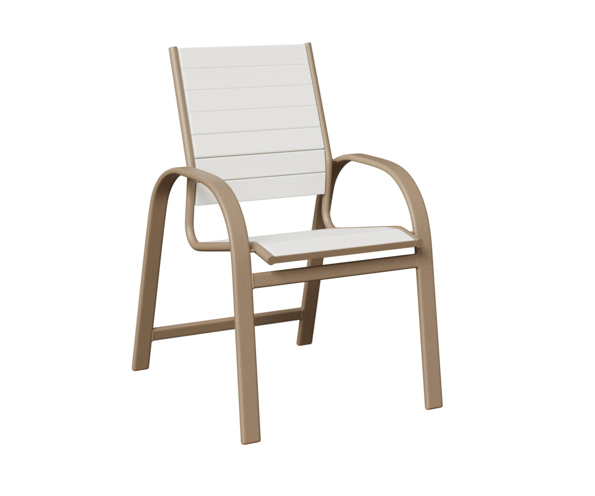 Berlin Gardens Murphy Poly Dining Chair in Oak Wood Vein, White slats