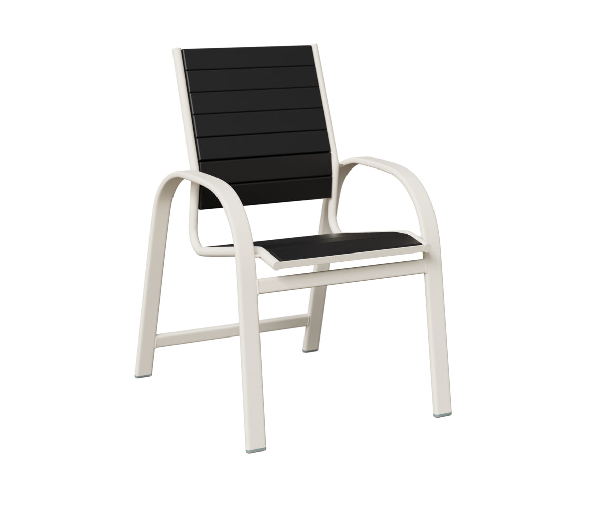 Berlin Gardens Murphy Poly Dining Chair in White, Black slats