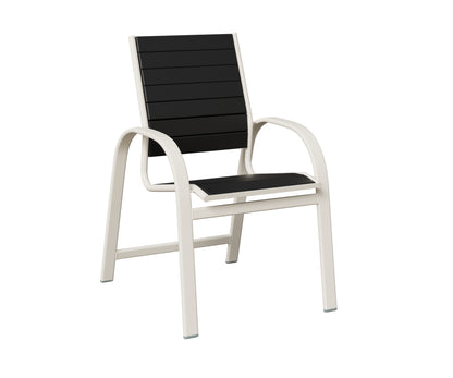 Berlin Gardens Murphy Poly Dining Chair in White, Black slats