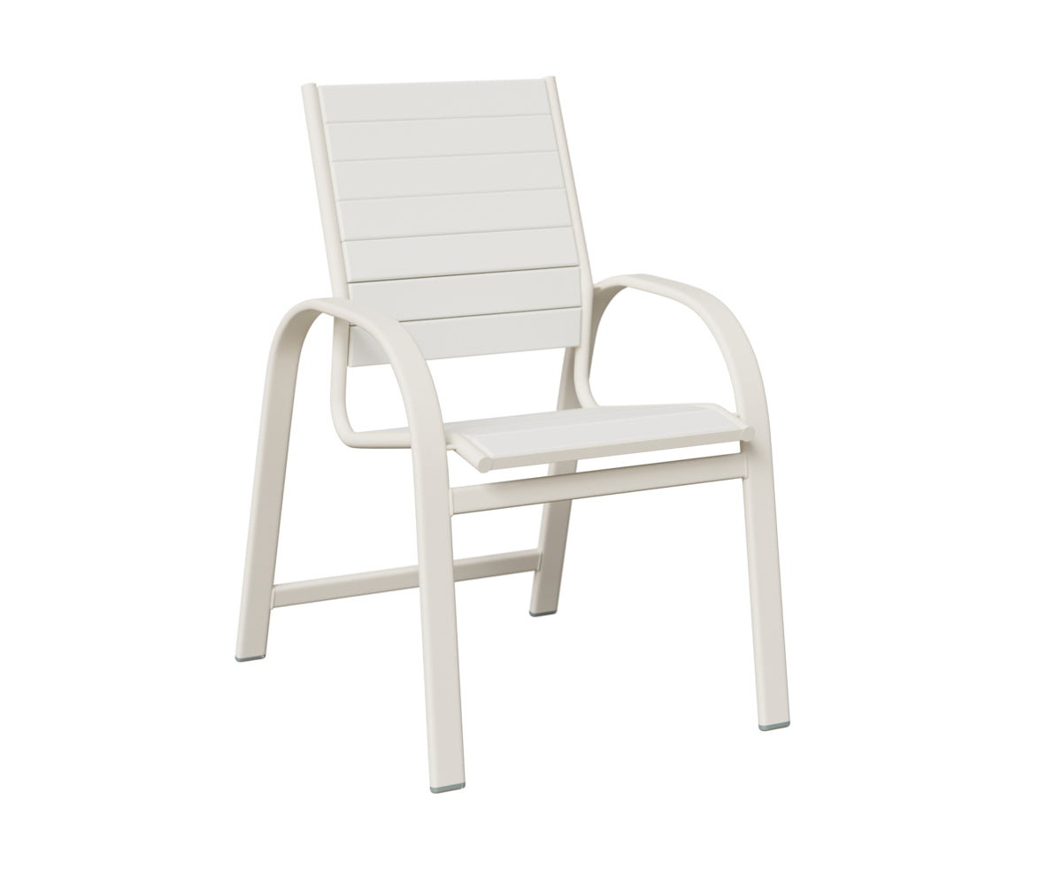 Berlin Gardens Murphy Poly Dining Chair in White, White slats