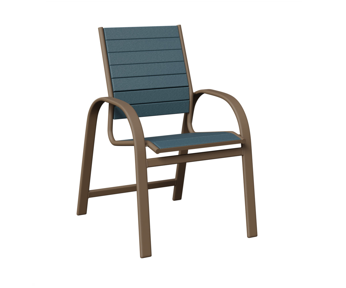 Berlin Gardens Murphy Poly Dining Chair in Clay, Slate slats