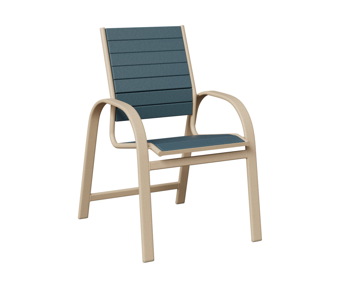 Berlin Gardens Murphy Poly Dining Chair in Luna Multi, Slate slats