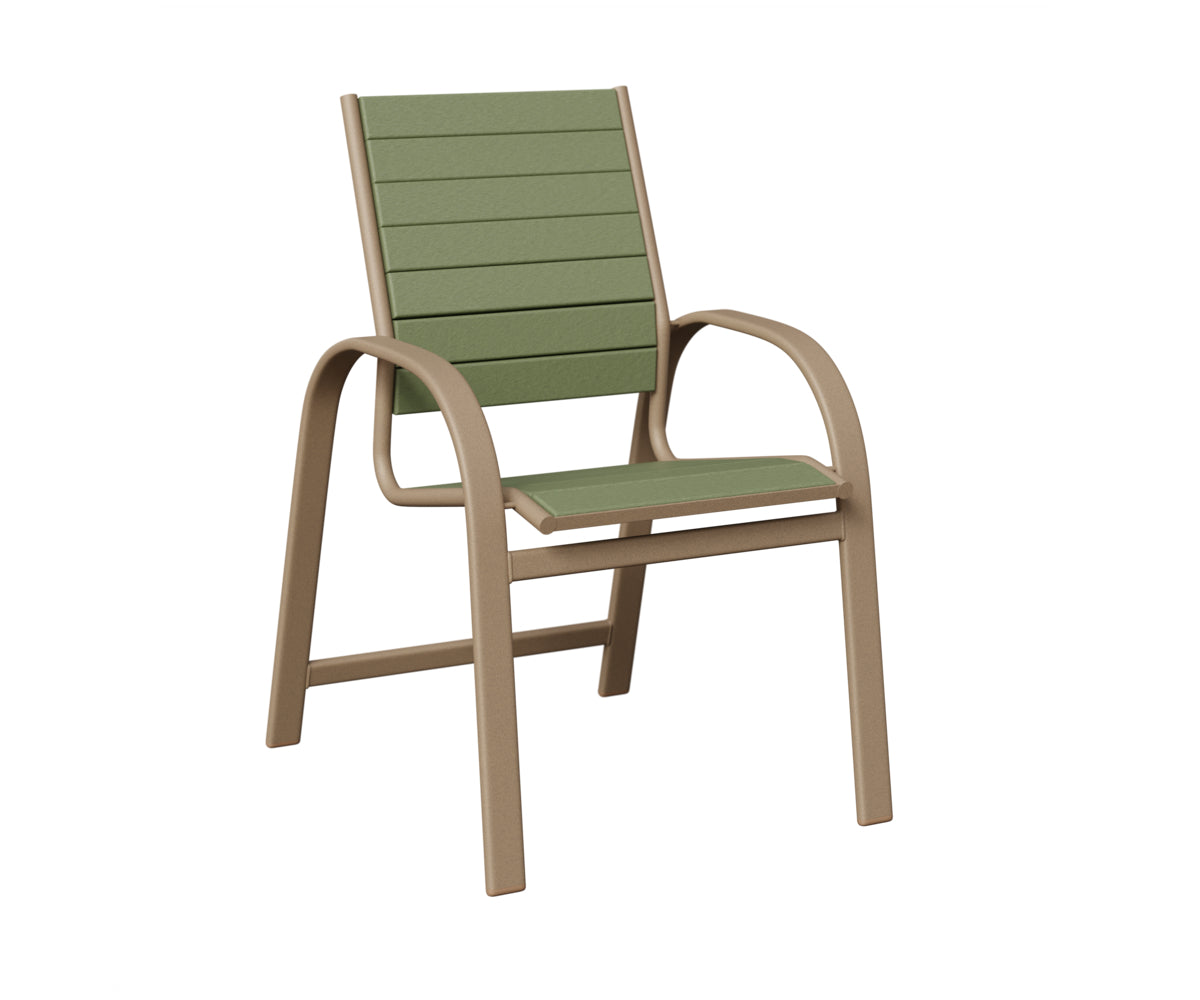 Berlin Gardens Murphy Poly Dining Chair in Oak Wood Vein, Sage slats