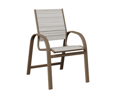 Berlin Gardens Murphy Poly Dining Chair in Clay, Seashell slats