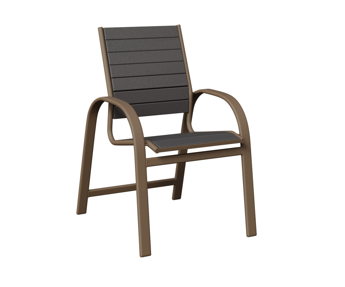 Berlin Gardens Murphy Poly Dining Chair in Clay, Smoke Gray slats