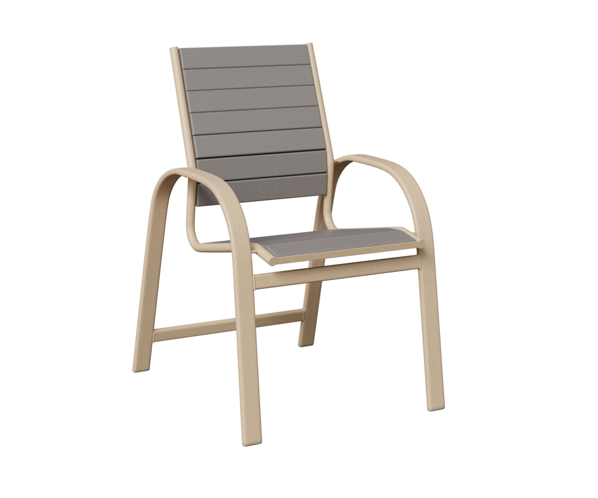 Berlin Gardens Murphy Poly Dining Chair in Luna Multi, Light Gray slats
