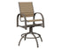 Berlin Gardens Murphy Poly Swivel Bar Chair in Graphite, Weatherwood slats