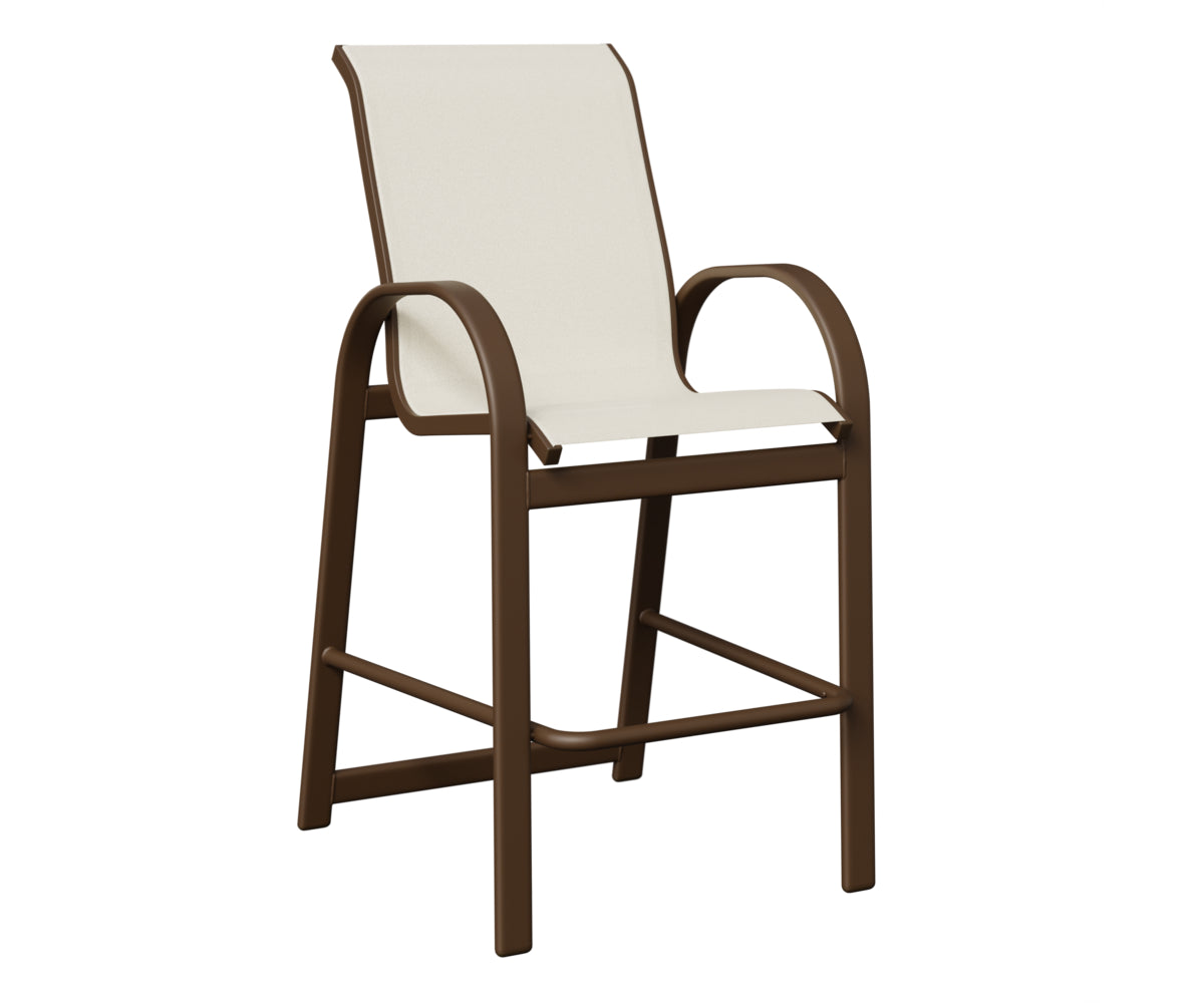 Berlin Gardens Murphy Sling Bar Chair in Mesquite Wood Vein
