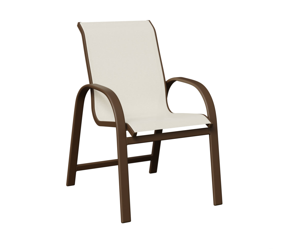 Berlin Gardens Murphy Sling Dining Chair in Mesquite Wood Vein