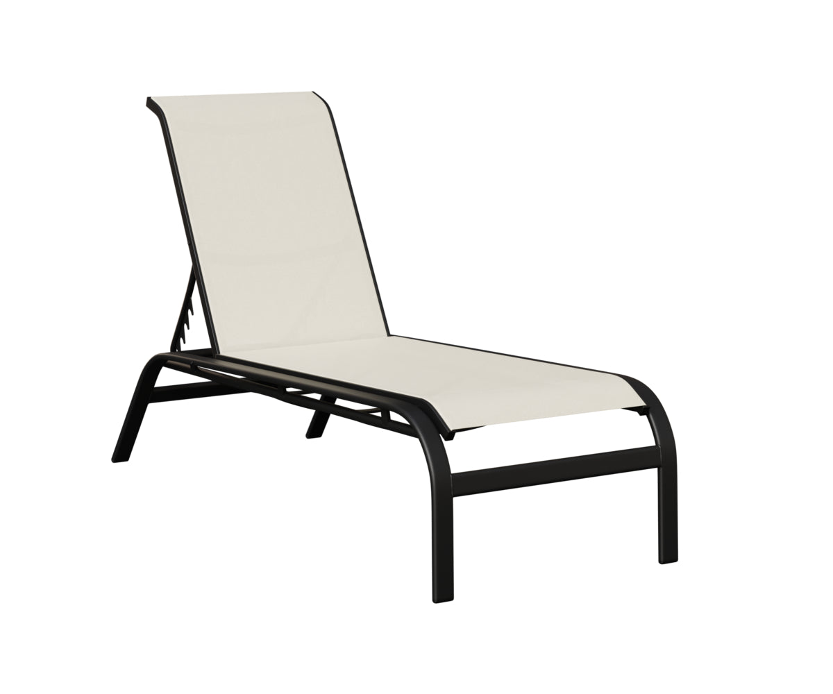 Berlin Gardens Murphy Sling Chaise Lounge in Black