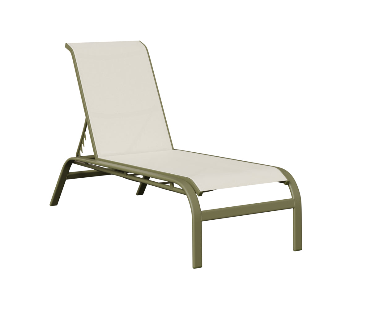 Berlin Gardens Murphy Sling Chaise Lounge in Green Sage