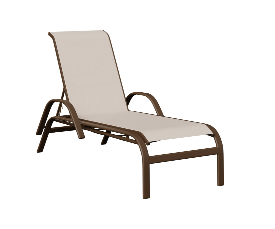 Berlin Gardens Murphy Sling Chaise Lounge with Arms, lifestyle photo 1