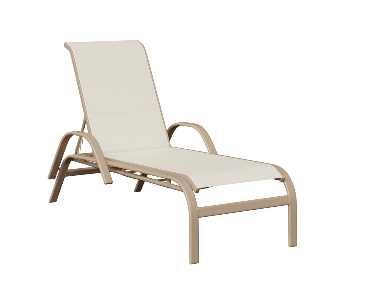 Berlin Gardens Murphy Sling Chaise Lounge with Arms in Sahara Speckle