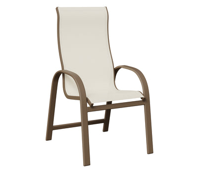 Berlin Gardens Murphy High-Back Sling Dining Chair in Clay