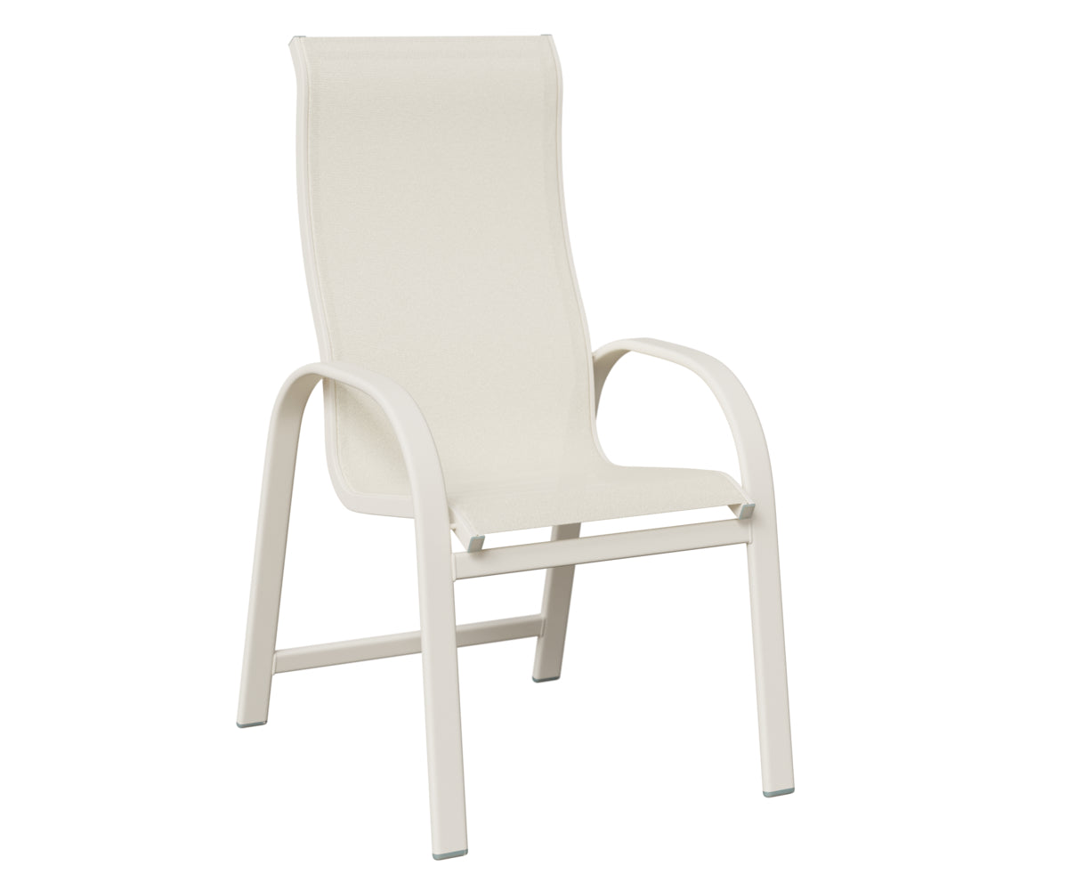 Berlin Gardens Murphy High-Back Sling Dining Chair in White