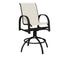 Berlin Gardens Murphy Sling Swivel Bar Chair in Black