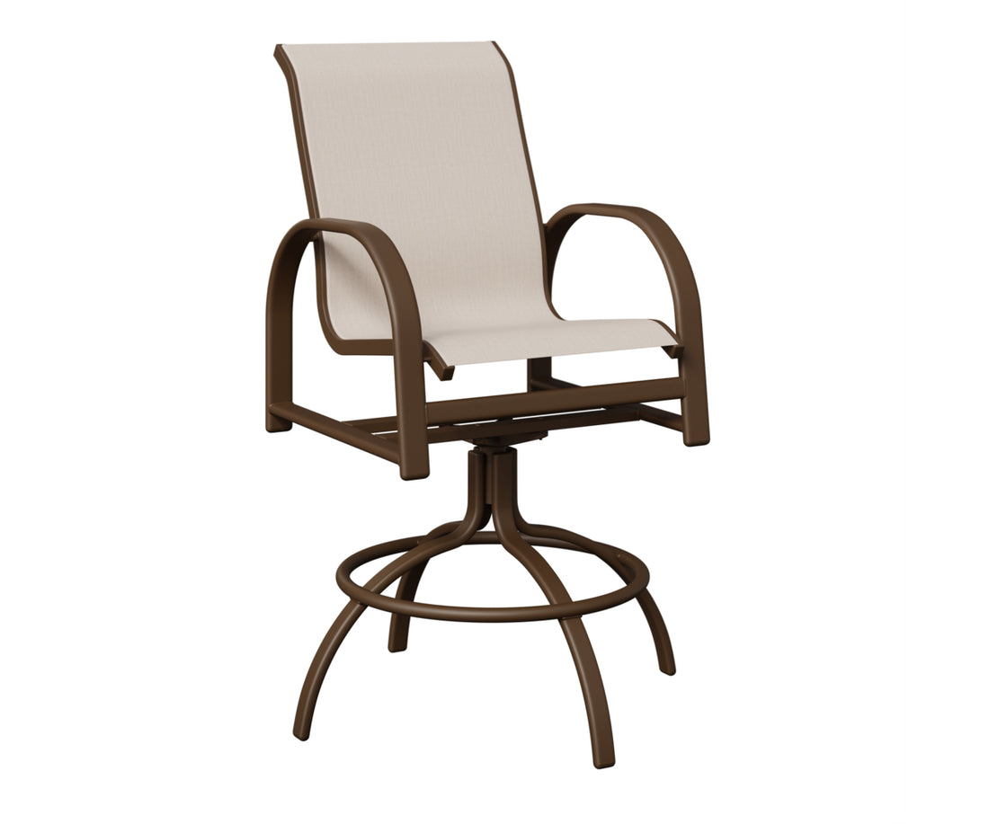 Berlin Gardens Murphy Sling Swivel Bar Chair, lifestyle photo 1