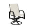 Berlin Gardens Murphy Sling Swivel Rocker Dining Chair in Black
