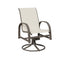 Berlin Gardens Murphy Sling Swivel Rocker Dining Chair in Graphite