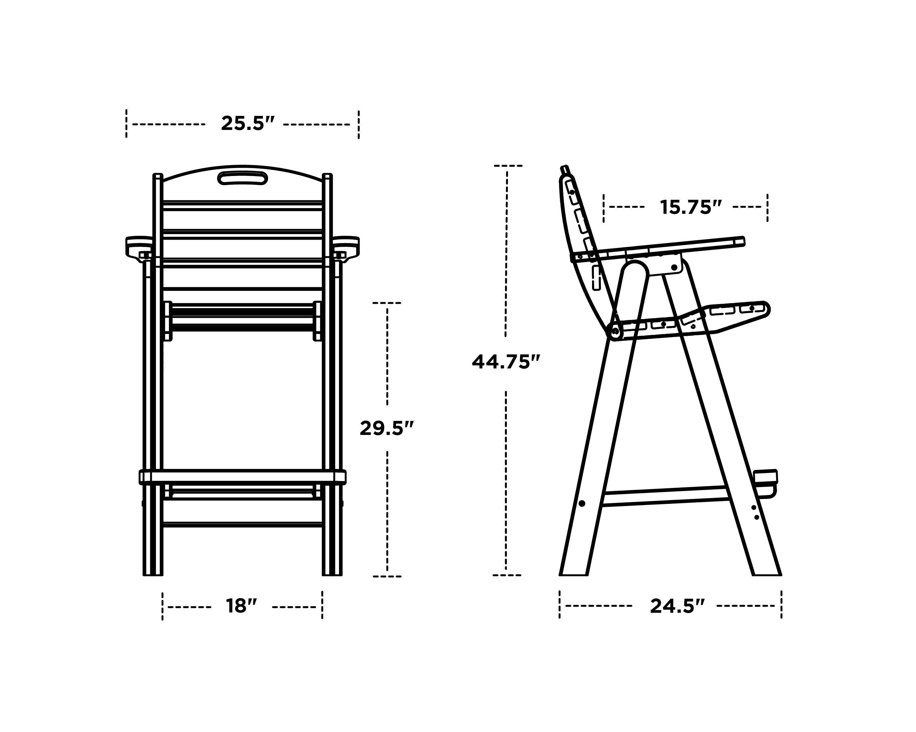 POLYWOOD Nautical Bar Chair