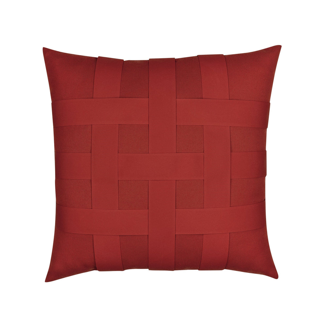 Elaine Smith Basket Weave Rouge outdoor pillow