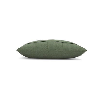 Elaine Smith Basketweave Fern outdoor pillow, green - view 7
