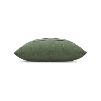 Elaine Smith Basketweave Fern outdoor pillow, green - view 9