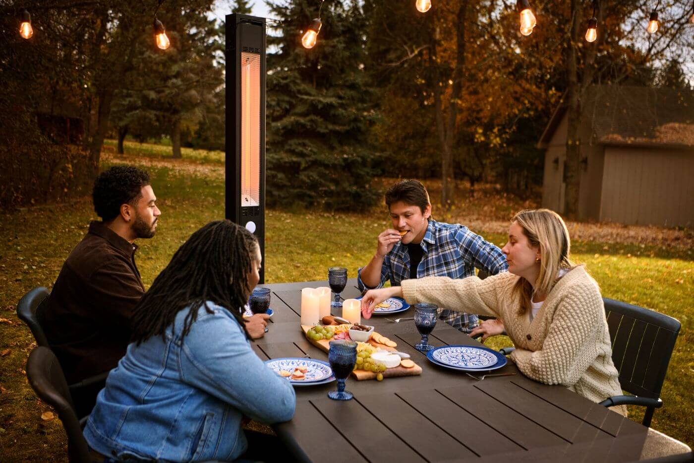 Napoleon Phantom Freestand Outdoor Electric Infrared Heater (NEOFV80IH) – 1500W Matte Black Patio Heater