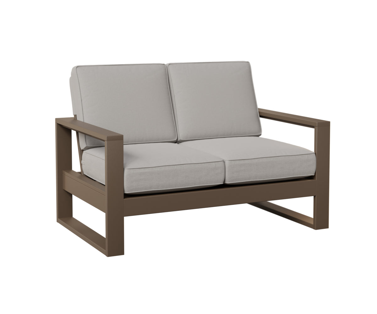 Berlin Gardens Nordic High Back Loveseat in Clay