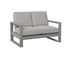 Berlin Gardens Nordic High Back Loveseat in Fog