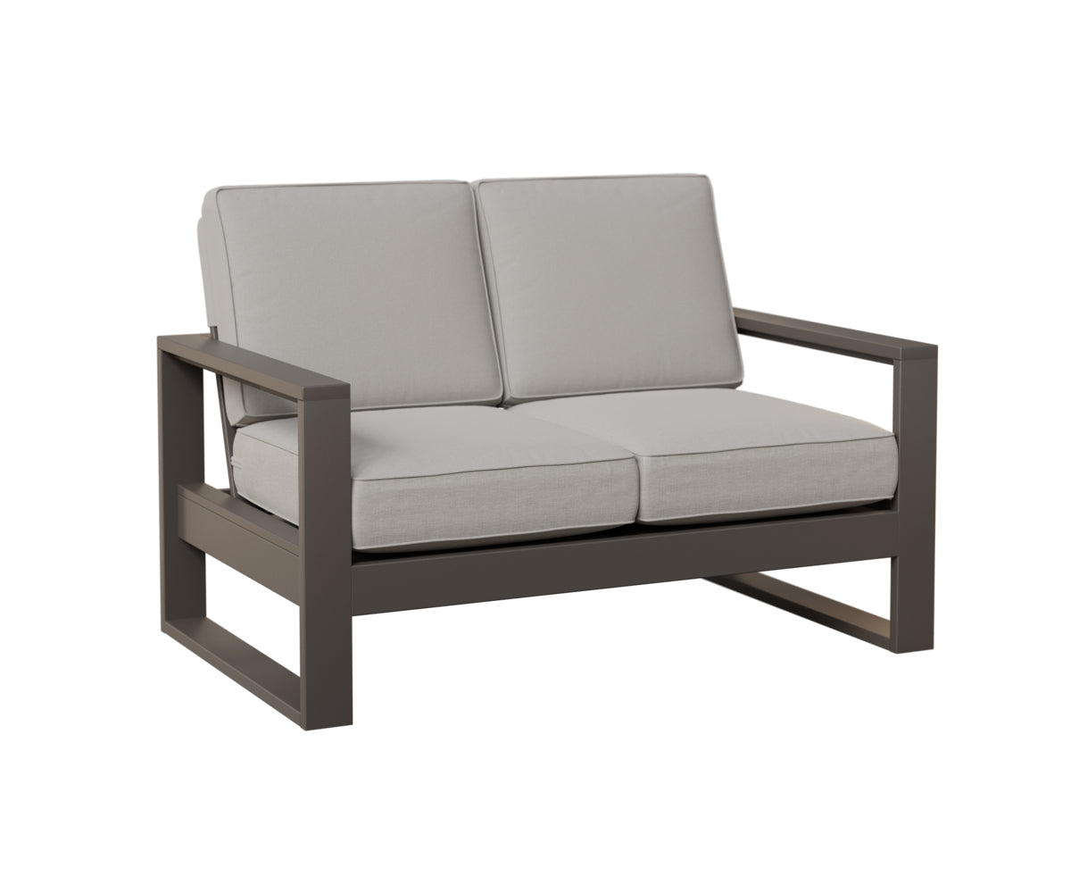 Berlin Gardens Nordic High Back Loveseat in Graphite
