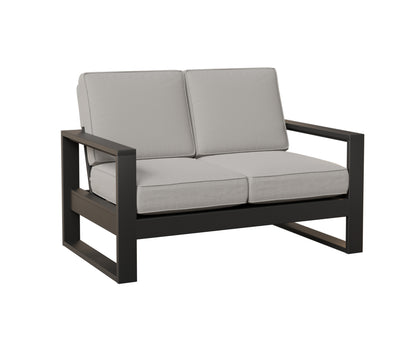 Berlin Gardens Nordic High Back Loveseat in Black