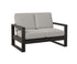 Berlin Gardens Nordic High Back Loveseat in Black