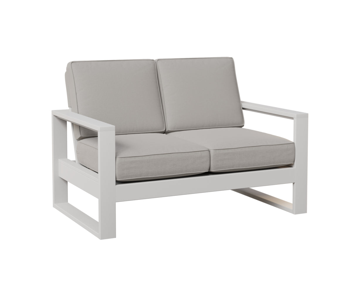 Berlin Gardens Nordic High Back Loveseat in White