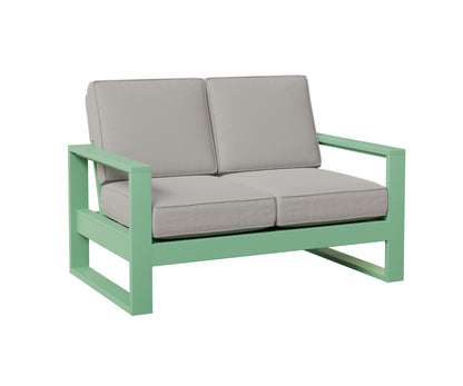 Berlin Gardens Nordic High Back Loveseat in Mint