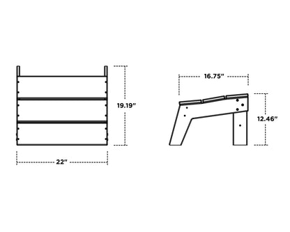 POLYWOOD Modern Studio Oversized Ottoman