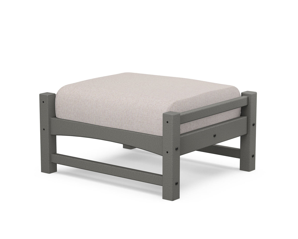 POLYWOOD Club Ottoman in Slate Grey