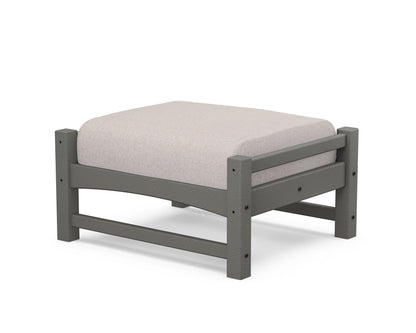 POLYWOOD Club Ottoman in Slate Grey