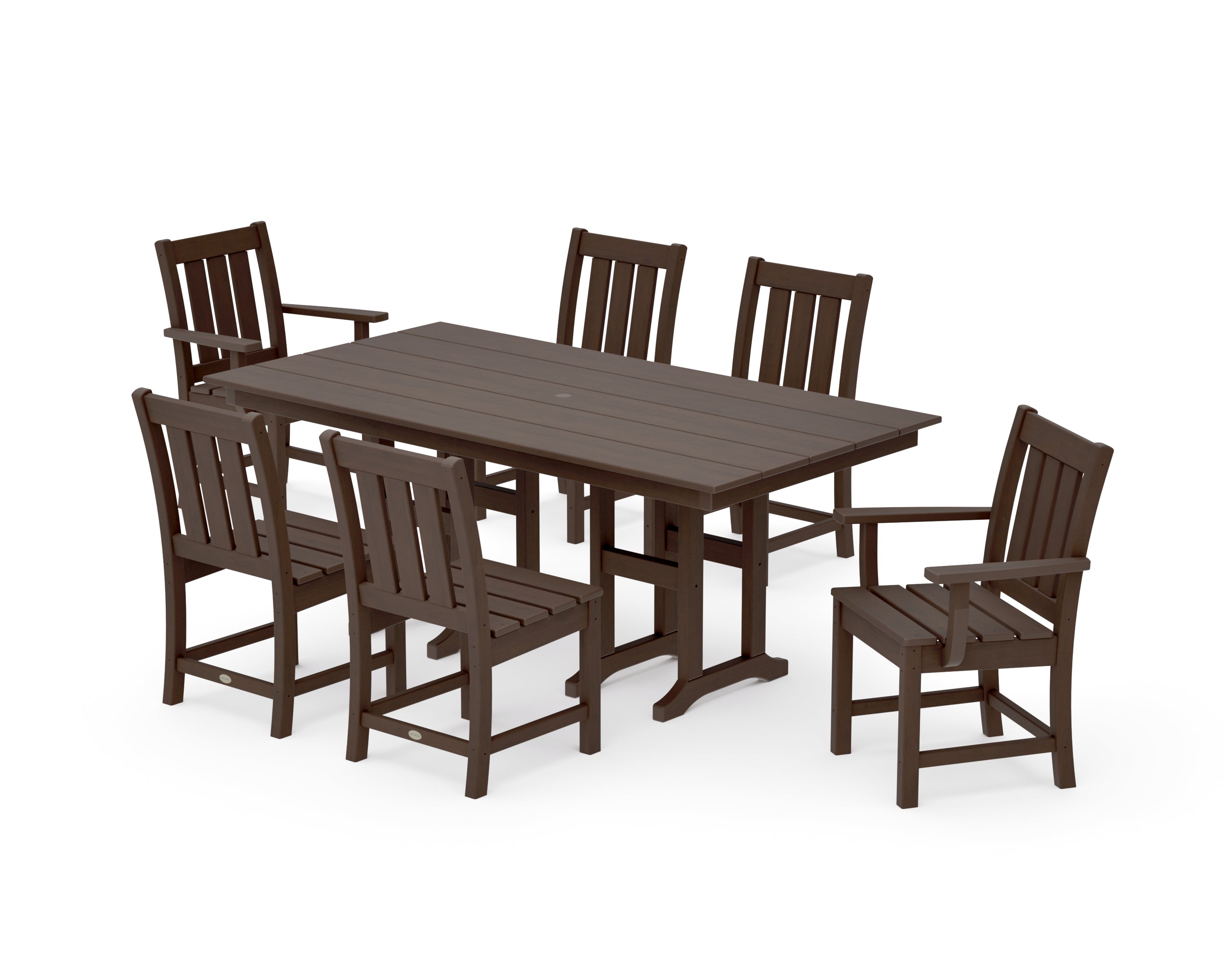 POLYWOOD Oxford 7-Piece Farmhouse Dining Set