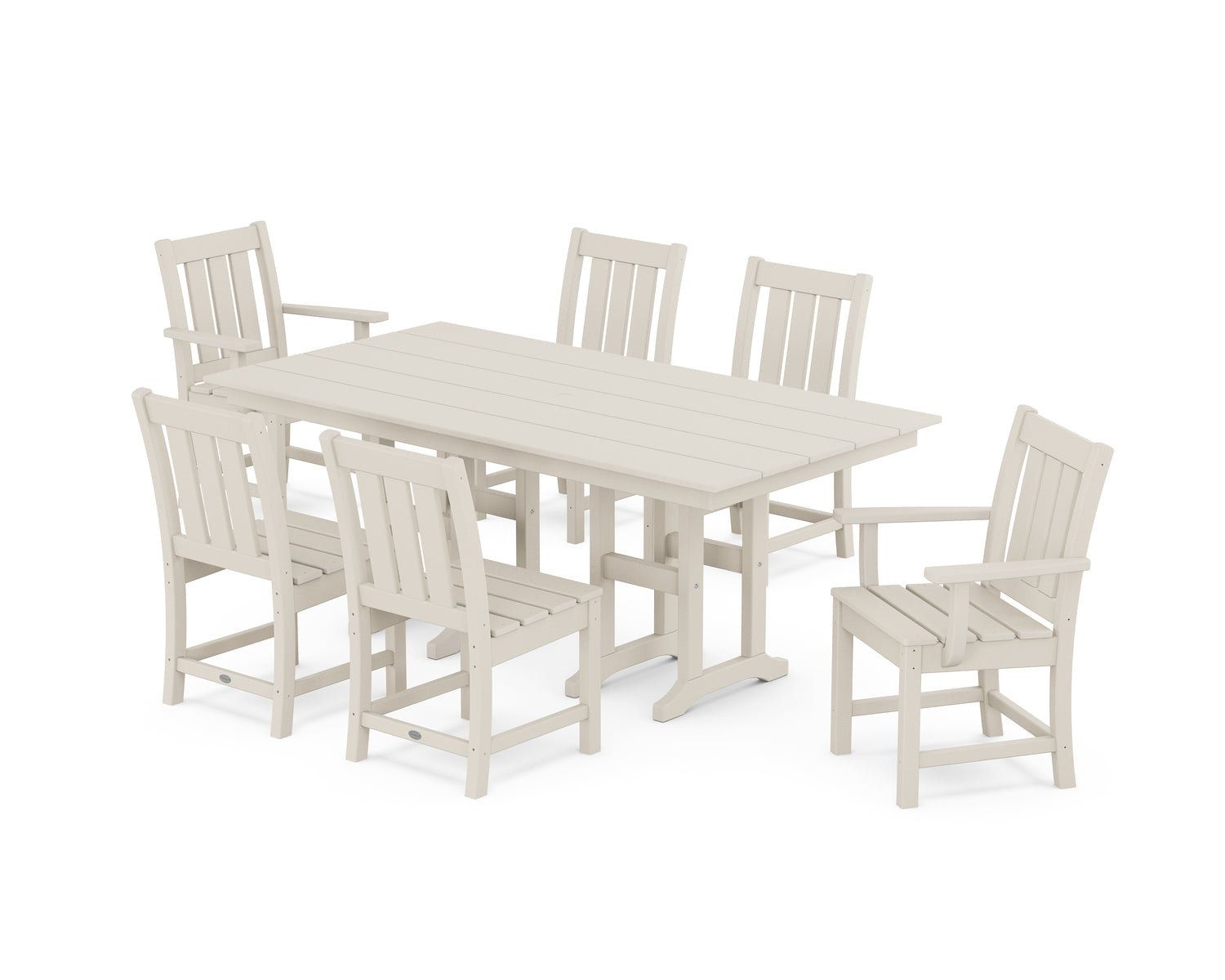 POLYWOOD Oxford 7-Piece Farmhouse Dining Set