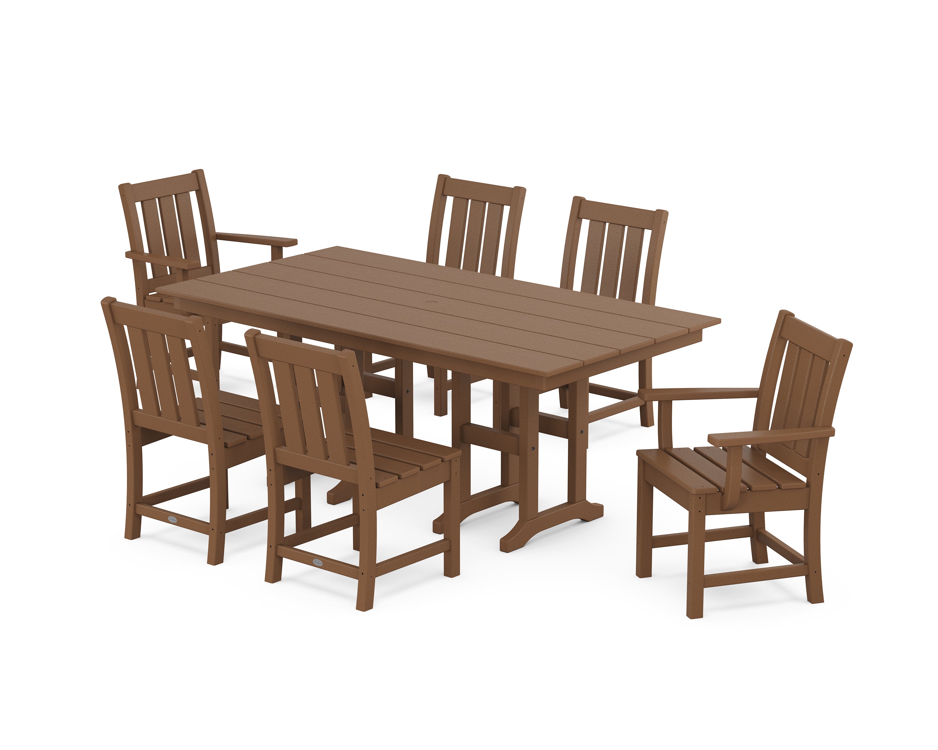 POLYWOOD Oxford 7-Piece Farmhouse Dining Set
