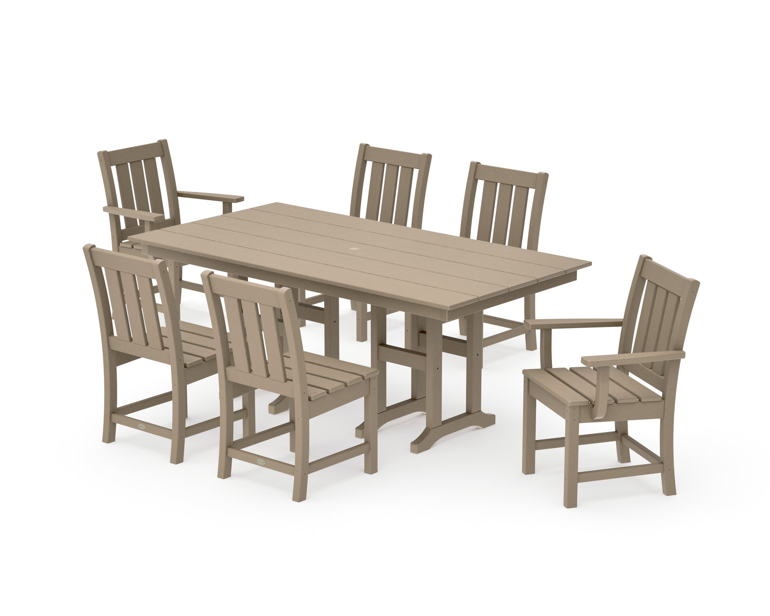 POLYWOOD Oxford 7-Piece Farmhouse Dining Set