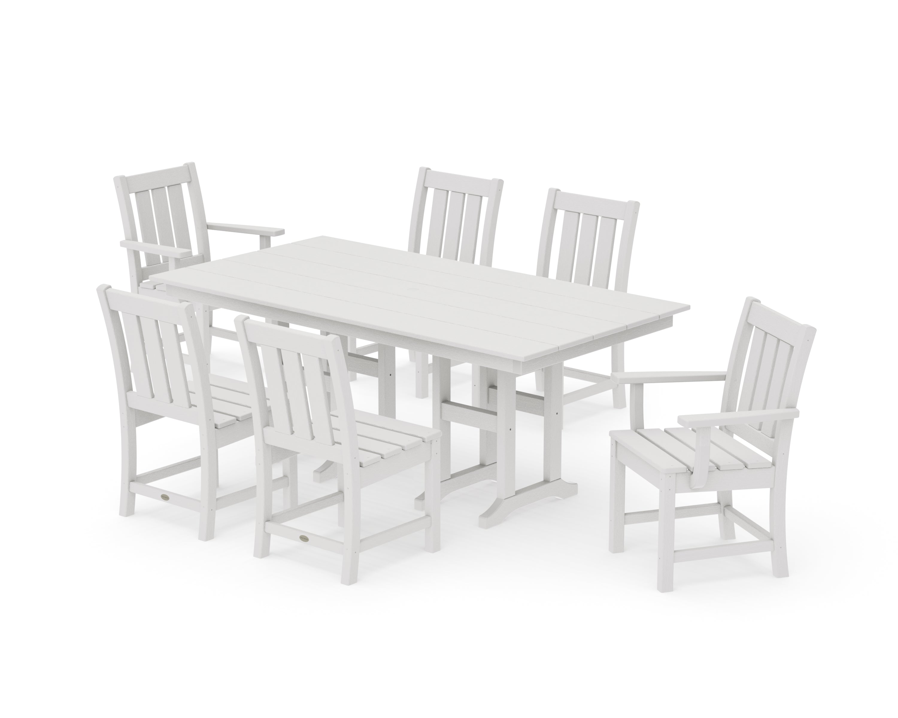 POLYWOOD Oxford 7-Piece Farmhouse Dining Set