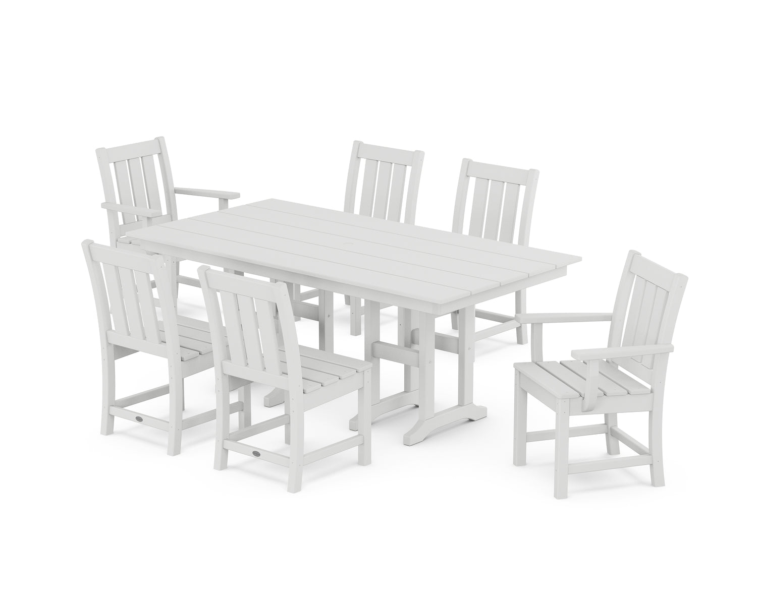 POLYWOOD Oxford 7-Piece Farmhouse Dining Set
