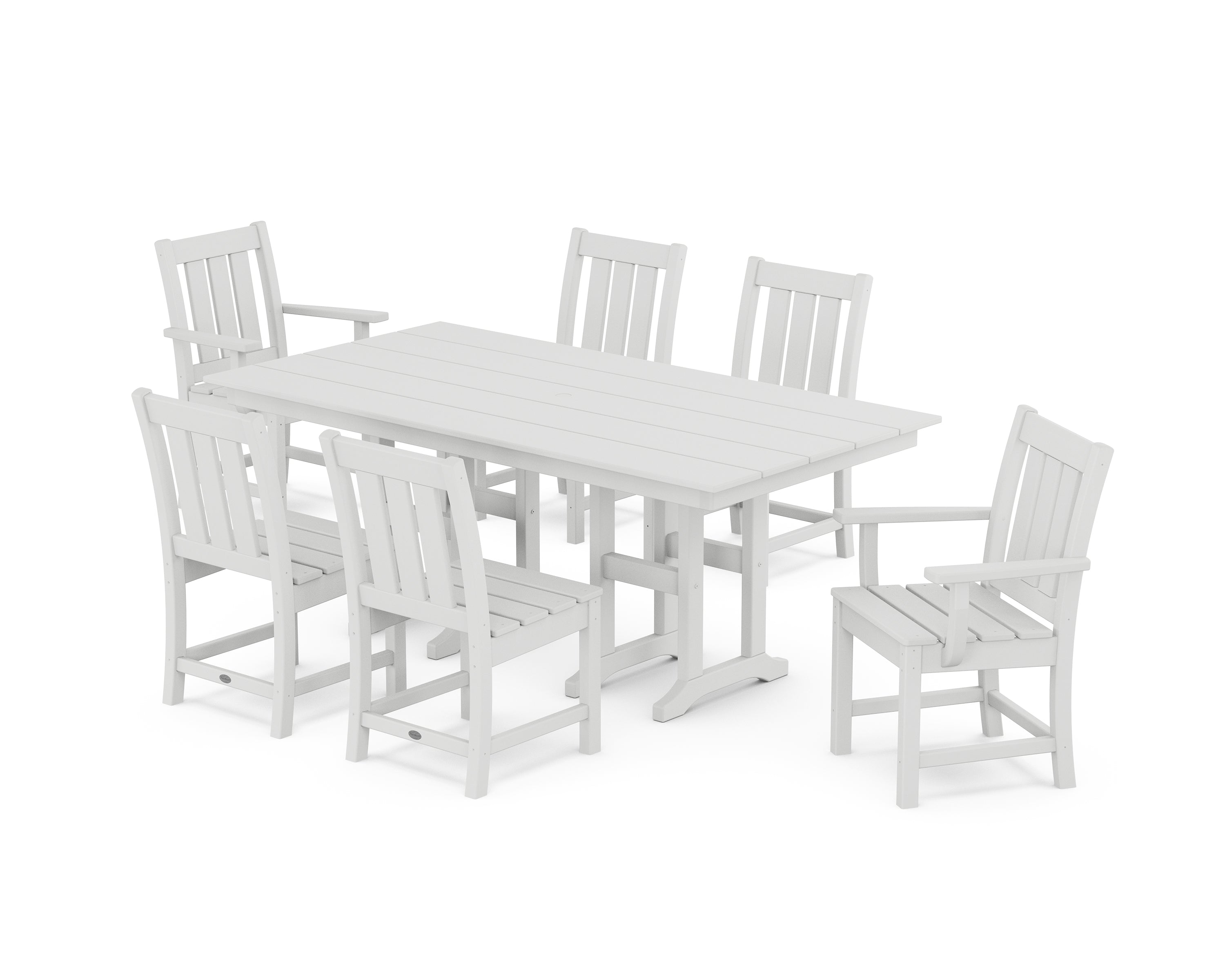POLYWOOD Oxford 7-Piece Farmhouse Dining Set