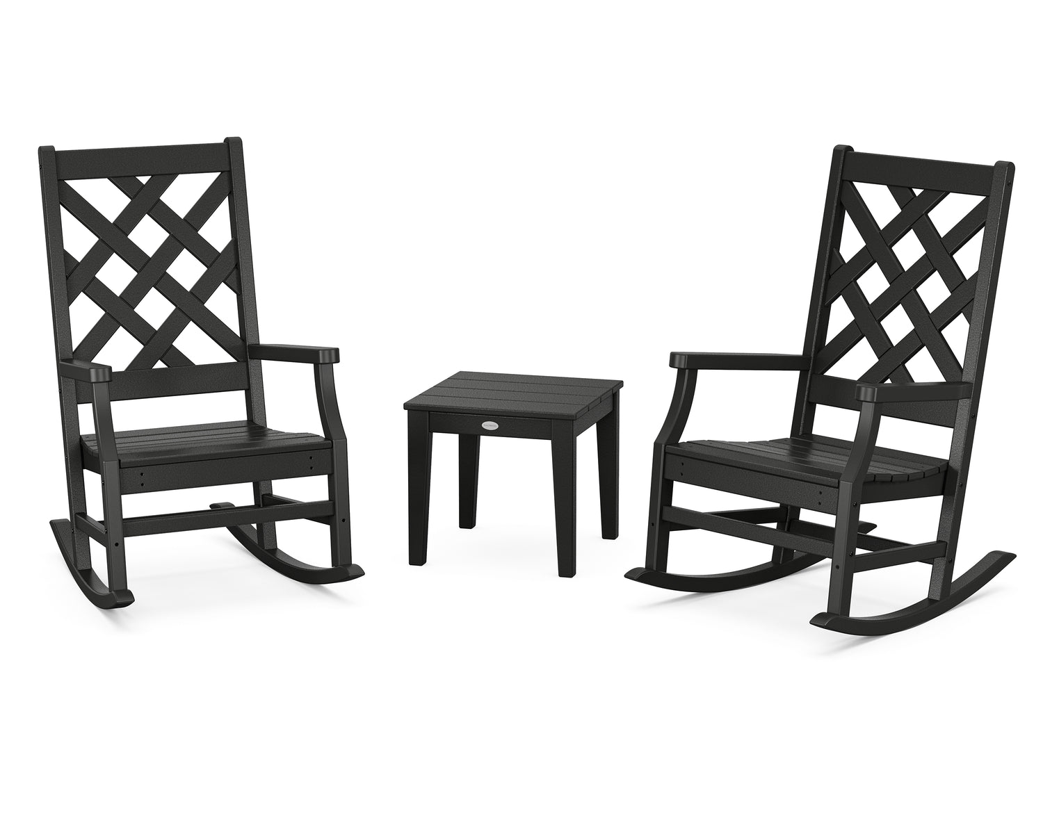 POLYWOOD Wovendale 3-Piece Rocking Chair Set
