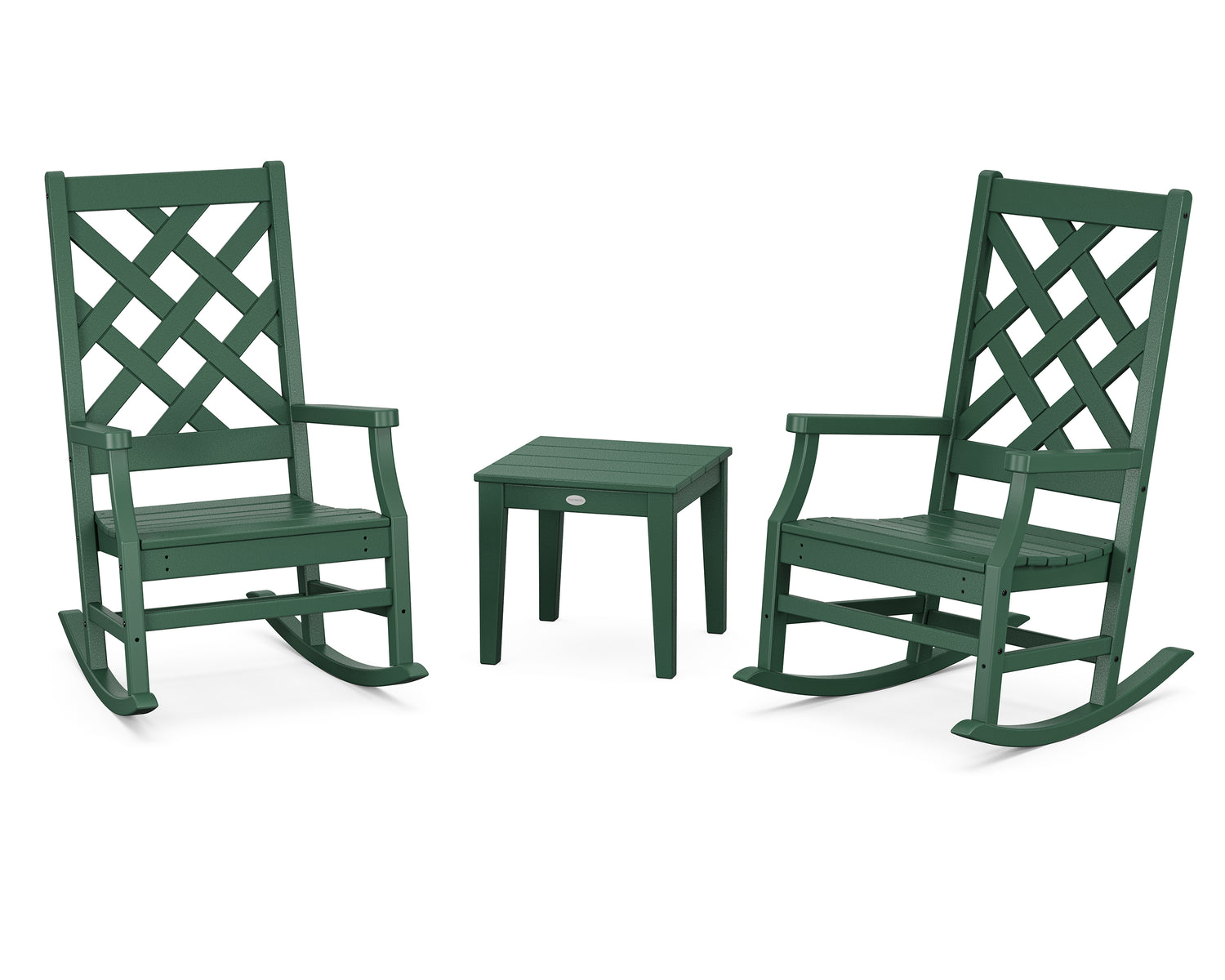 POLYWOOD Wovendale 3-Piece Rocking Chair Set