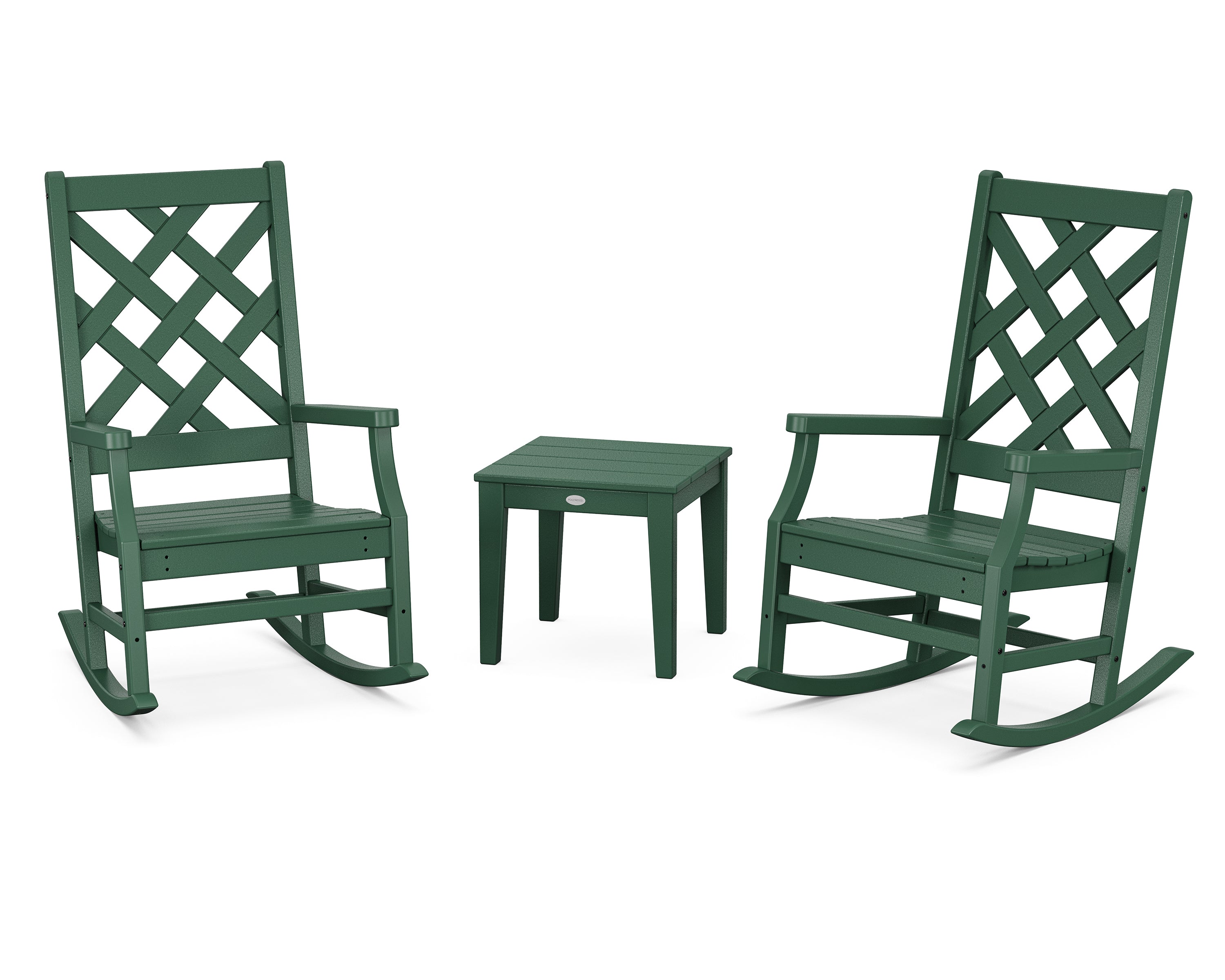 POLYWOOD Wovendale 3-Piece Rocking Chair Set